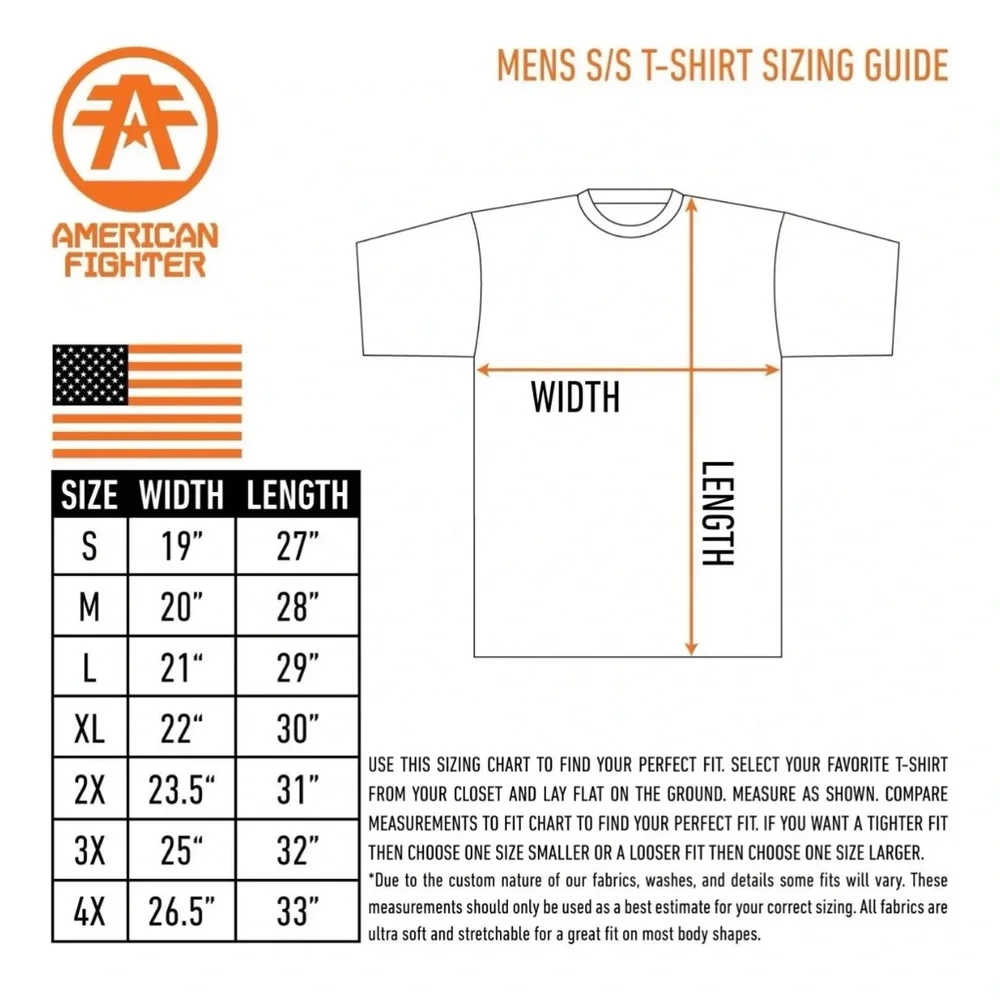 AMERICAN FIGHTER Mens T-shirt Alberta Black Athletic Fit L-3XL NWT - Picture 2 of 10